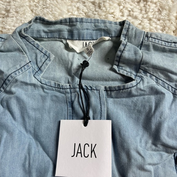 Jack Brand Chambray Zippered Vest By BB Dakota Size Small - Picture 7 of 10